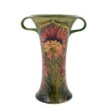 William Moorcroft, a Cornflower twin handled vase, circa 1914