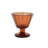 Sven Palmqvist for Orrefors, an amber glass Expo pedestal vase