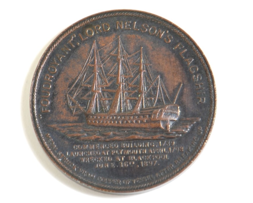 British Medals, Vice Admiral Nelson and HMS Foudroyant - Image 2 of 2