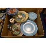 Collection of ceramics including Poole dinner ware, Sevres style ink stand