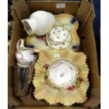 Ceramics including Minton floral painted cup and saucer, Carlton Ware