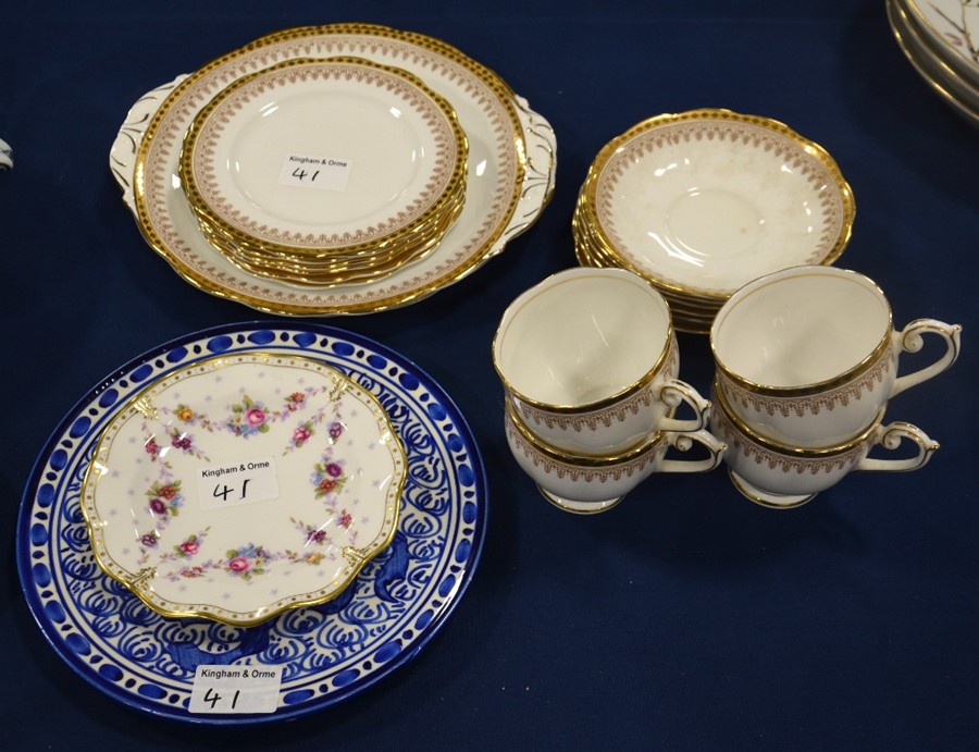 A Queen Anne pattern part tea set