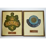 Two tin fire insurance company plaques