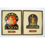 Two tin fire insurance company plaques