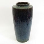 A Chinese snowflake blue flambe vase