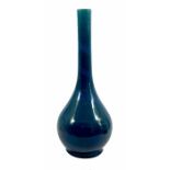 A Chinese monochrome blue bottle vase