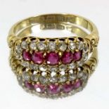 A Victorian ruby and diamond ring
