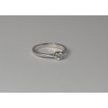 Platinum single stone ring