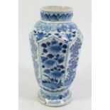 A Chinese blue and white vase, Kangxi or later