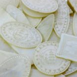 A collection of Chinese mother of pearl gaming counters, 18th century or later