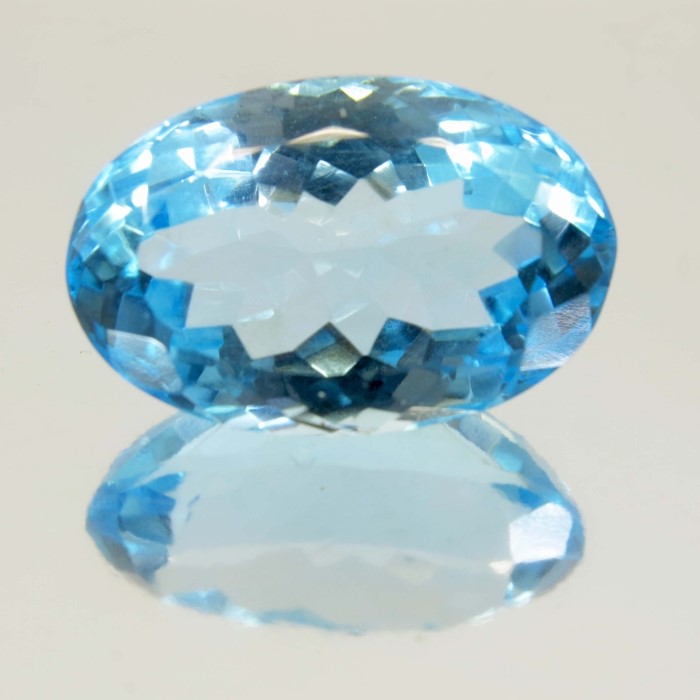 Blue topaz with certificate