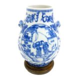 A Chinese blue and white vase, Kangxi mark