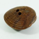 A 19th century Japanese carved nut netsuke, Meiji