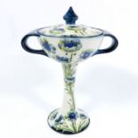 William Moorcroft for James MacIntyre, a Poppy pedestal twin handled chalice and cover