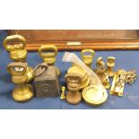 Brass bell weights, and a quantity of other weight