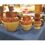 Three Bourne Denby stoneware jugs, A Bourne Denby