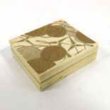 A 19th century Japanese carved ivory scribes box