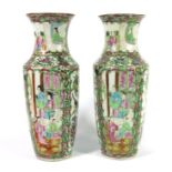 A pair of Chinese famille rose vases