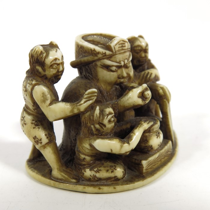 A 19th century Japanese ivory netsuke, Meiji - Image 3 of 4