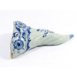 A Liverpool Delft wall pocket