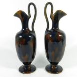 A pair of Bourne Denby stoneware ewers