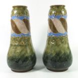 Florrie Jones for Royal Doulton, a pair of stoneware vases