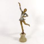 An Art Deco cold painted figure of a dancer