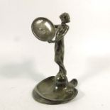 WMF, a Jugendstil silver plated figural dish