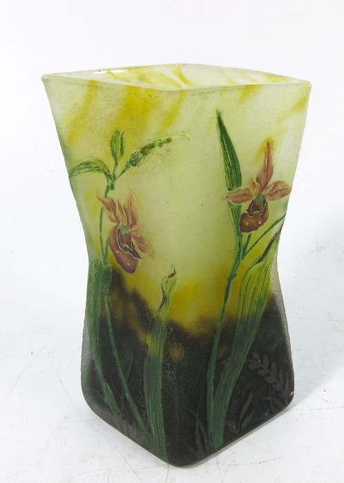 Daum, an Art Nouveau pate de verre enamelled cameo glass vase - Image 7 of 7