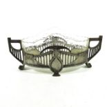 WMF, a Jugendstil silver plated and cut glass dish,