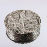 A George V silver pill box, Berthold Muller