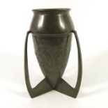 Archibald Knox for Liberty and Co., a Tudric pewter bomb vase