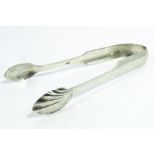 A pair of George III Scottish silver sugar tongs, Alexander Rollo
