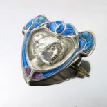 Charles Horner, an Arts and Crafts silver and enamelled brooch