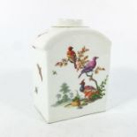 A Meissen tea caddy