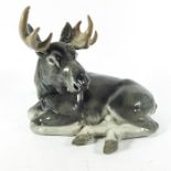 A Royal Copenhagen figure of a Moose