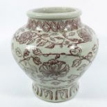 An Oriental vase, inverse baluster form