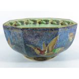 Daisy Makeig Jones for Wedgwood, a hummingbird lustre bowl