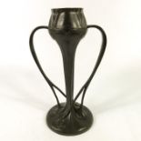 Archibald Knox for Liberty and Co., a Tudric pewter twin handled vase