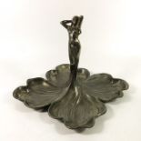 WMF, a Jugendstil silver plated figural dish