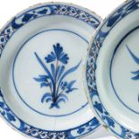 A pair of Bristol Delft managnese plates