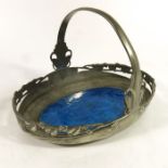 Archibald Knox for Liberty and Co., a Tudric pewter and enamelled cake basket