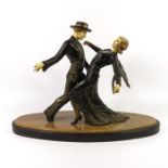 Dorsane, an Art Deco bronzed and ivorine figure of Spanish dancers