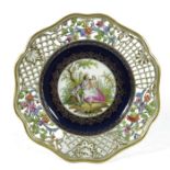 A Vienna style porcelain plate,