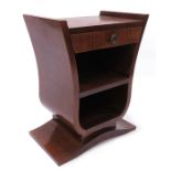 A French Art Deco walnut cabinet or side table