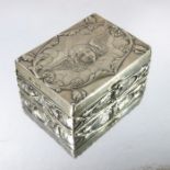 A Victorian silver box