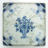 Three 18th century or earlier tiles