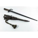 A French M1874 Chassepot sword bayonet