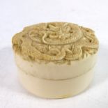 A 19th century Oriental carved ivory box