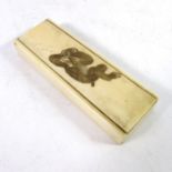 A 19th century Japanese ivory match box